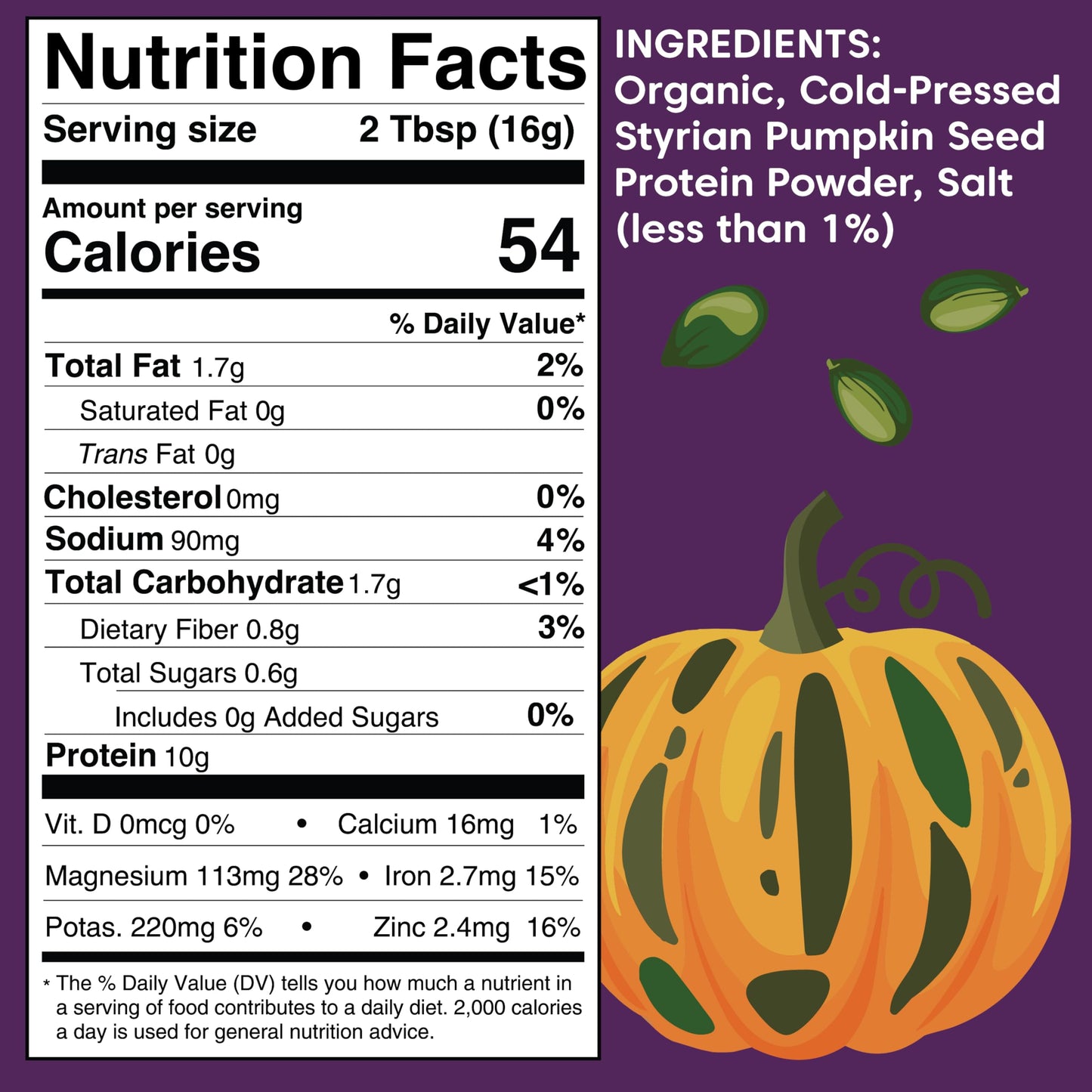 Wilderness Poets Pumpkin Seed Protein Powder - Organic, Cold-Pressed, 80 Ounce - 5 Pound