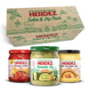 HERDEZ Salsa Dipping Variety 3 Pack - NEW! Chunky Medium, Salsa Con Queso, Avocado Dip Medium - Authentic Mexican Flavor Dips fo