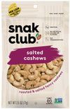Snak Club Roasted & Salted Cashews, 2.5 Ounce (Pack of 6)