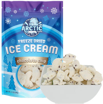 Arctic Farms Freeze Dried Ice Cream Bits Bagged And Boxed - Does Not Melt (Chocolate Chip, 2.5Oz)