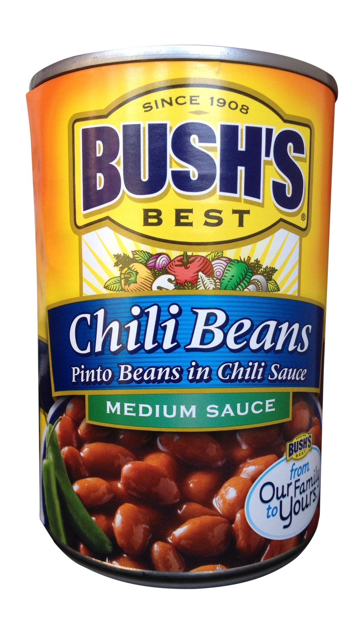 Bush'S Best Chili Beans- Pinto Beans In Medium Sauce- (3 Pack) Each Can Is 16 Ounces For A Total Of 48 Ounces
