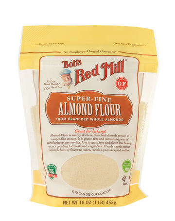 Bobs Red Mill Blanched Almond Flour, Finely Sifted - 1 Pound (Pack of 4) - Non-GMO, Gluten Free, Paleo, Vegan, Keto Friendly