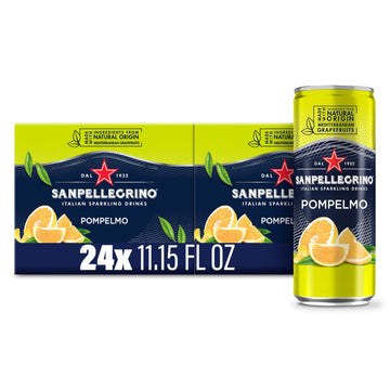 Sanpellegrino Italian Sparkling Drink Pompelmo, Sparkling Grapefruit Beverage, 24 Pack Of 11.15 Fl Oz Cans