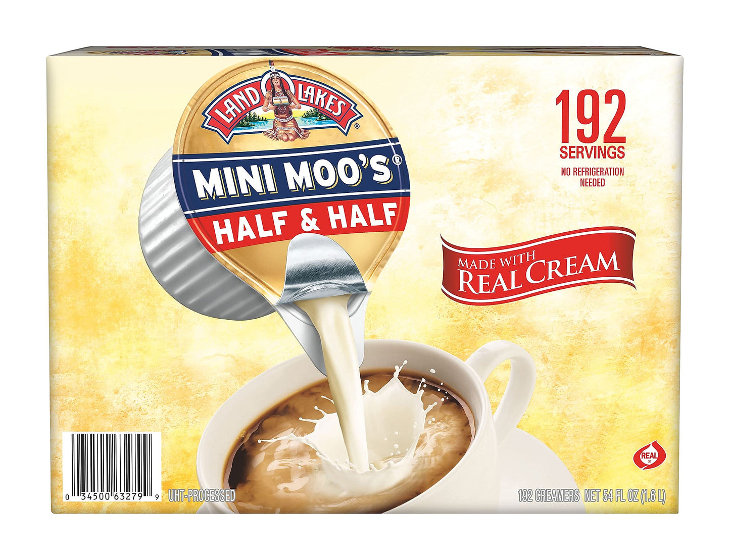 Land O'Lakes 827976 Mini Moo's Half & Half, .3 oz, 192/Carton