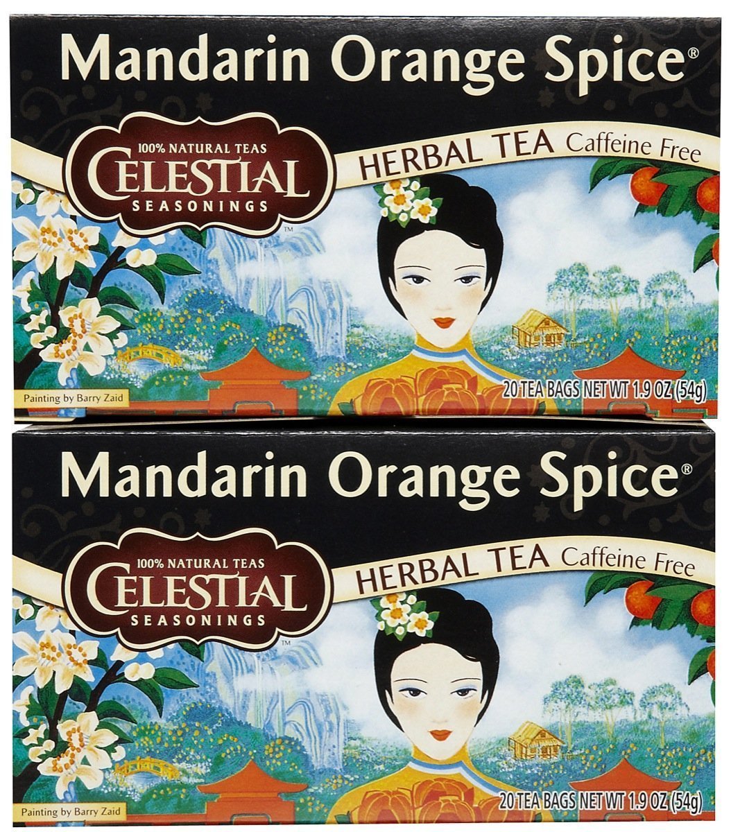 Celestial Seasonings Mandarin Orange Spice Tea Bags, 20 Count (Pack Of 2)