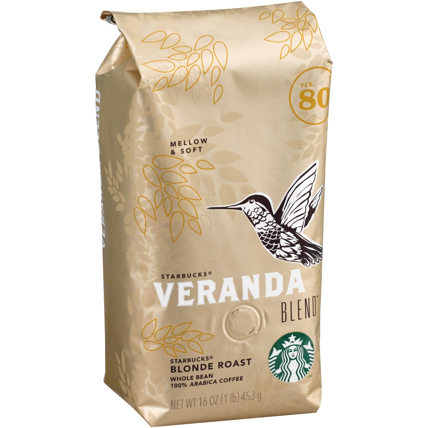 Starbucks Veranda Blend Whole Bean Coffee, 96 Oz, Pack Of 6