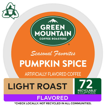 Green Mountain Coffee Roasters Seasonal Selections Pumpkin Spice, 72 Count (6 Packs Of 12)