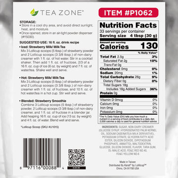 Tea Zone 2 lb Strawberry Powder