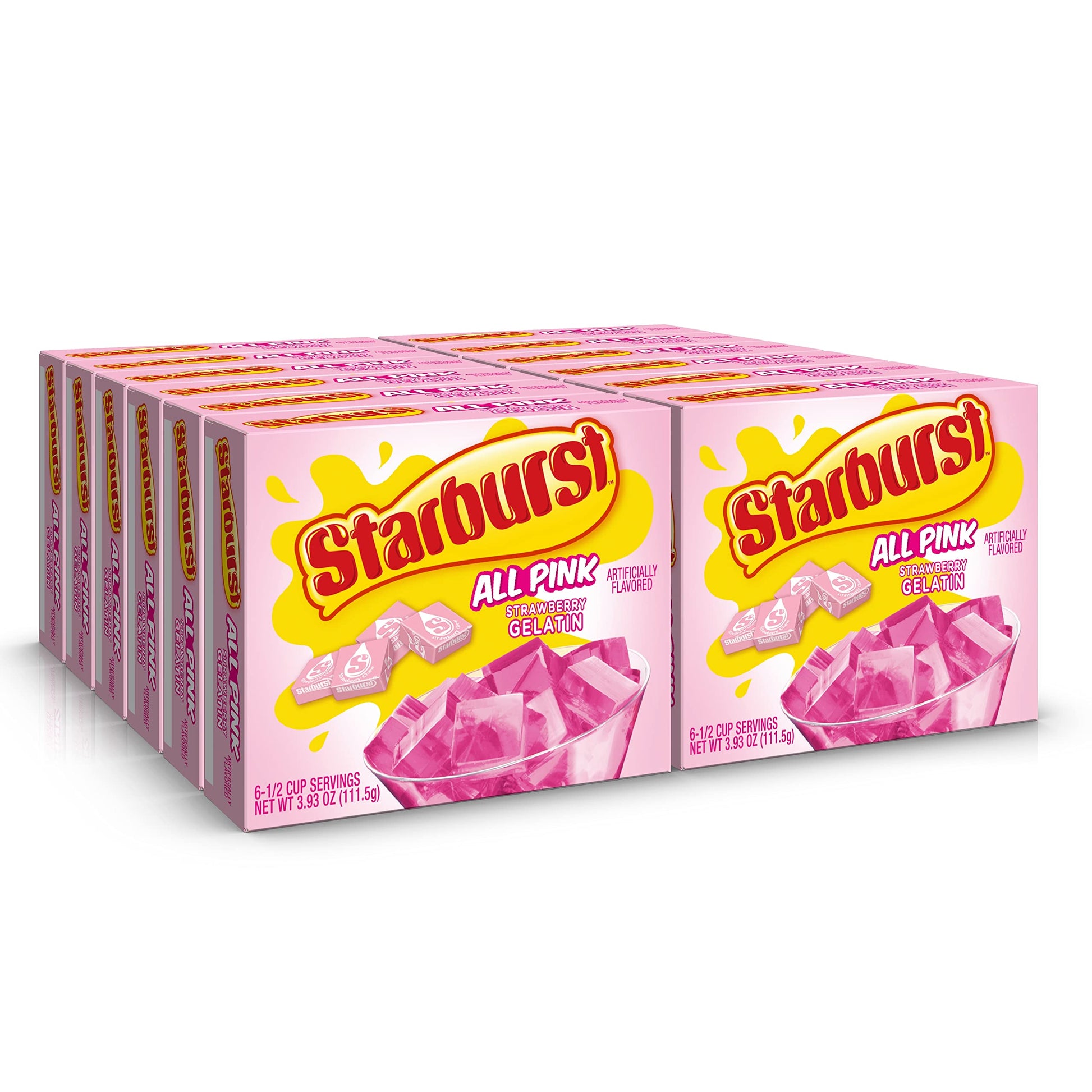 Starburst Gelatin – Strawberry, 3.93 Ounce Box (Pack Of 12)