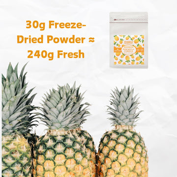 NAT FLAV Freeze Dried Pineapple Powder - 10.5oz/300g | 100% Natural, No Added Sugar, No Preservatives | Pure Tropical Flavor for