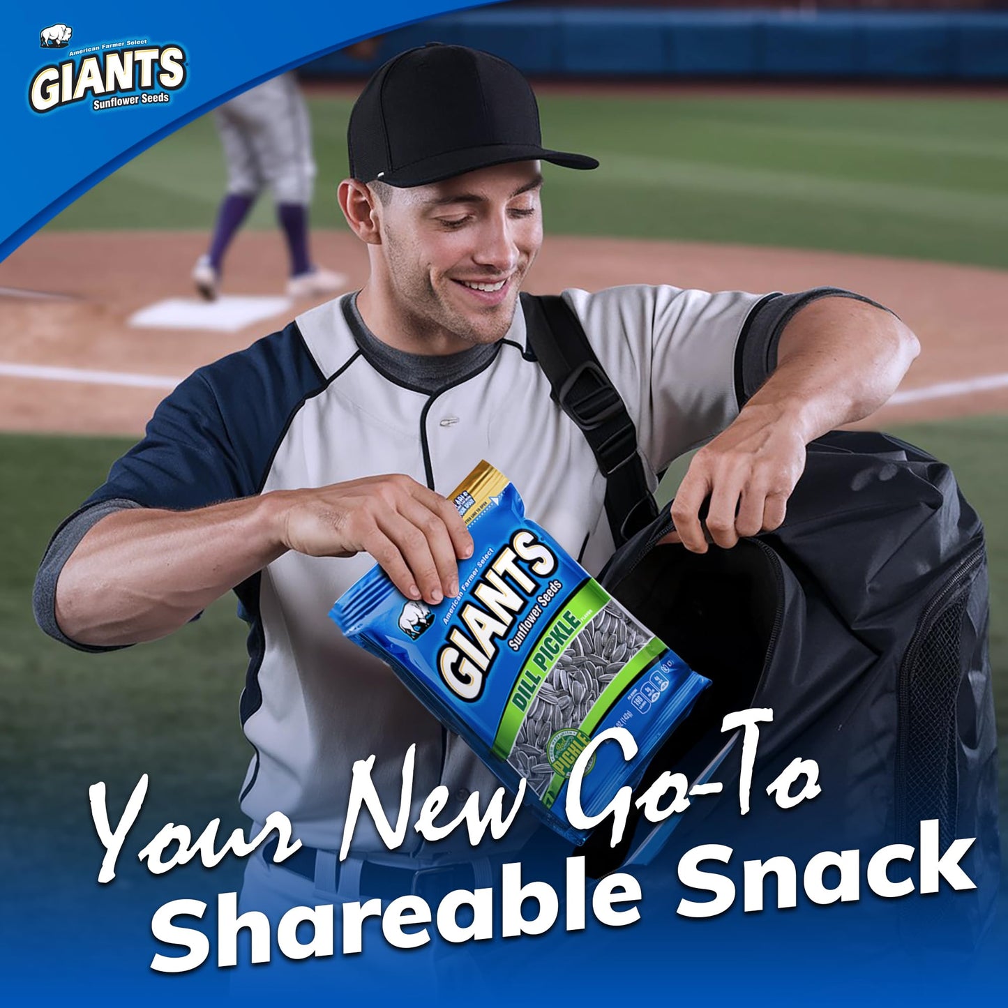 Giants Dill Pickle Sunflower Seeds - Sunflower Seeds Bulk, Big Sunflower Seeds To Eat, Roasted Pickle Sunflower Seeds, 8G Protein Per Serving - 5 Oz Resealable Bags (Pack Of 12)