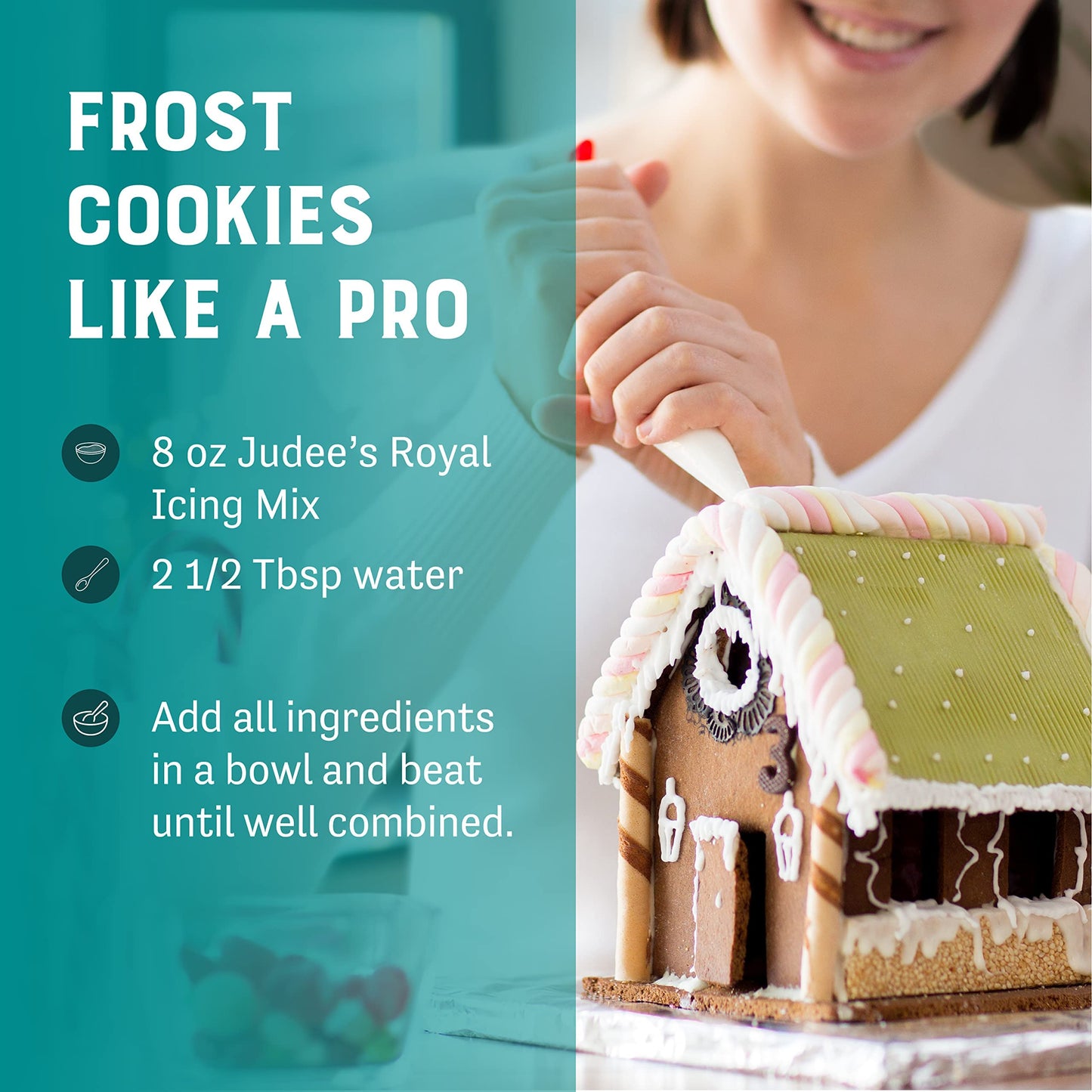 Judee's Royal Icing Mix 5 lb - Frost Cookies Like a Professional - Great for Decorating and Baking - Just Add Water - Non-GMO, G