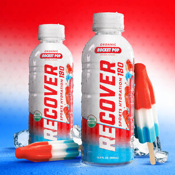 Recover 180 Organic Sports Hydration Drink, No Sugar Added, 15 Calorie Sports Beverage, Organic Flavors With Vitamins, Potassium