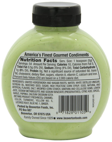 Inglehoffer Wasabi Horseradish, 9.5 Ounce Squeeze Bottle (Pack of 6)