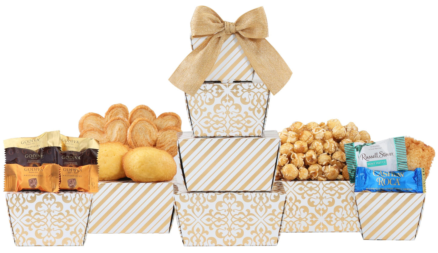 Brownie Cake And Sweets Gift Tower By Beverage-Inspired Country Gift Baskets