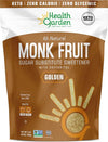 Health Garden Monk Fruit Sweetener, Golden- Non Gmo - Gluten Free - Sugar Substitute - Kosher - Keto Friendly (3 Lbs)