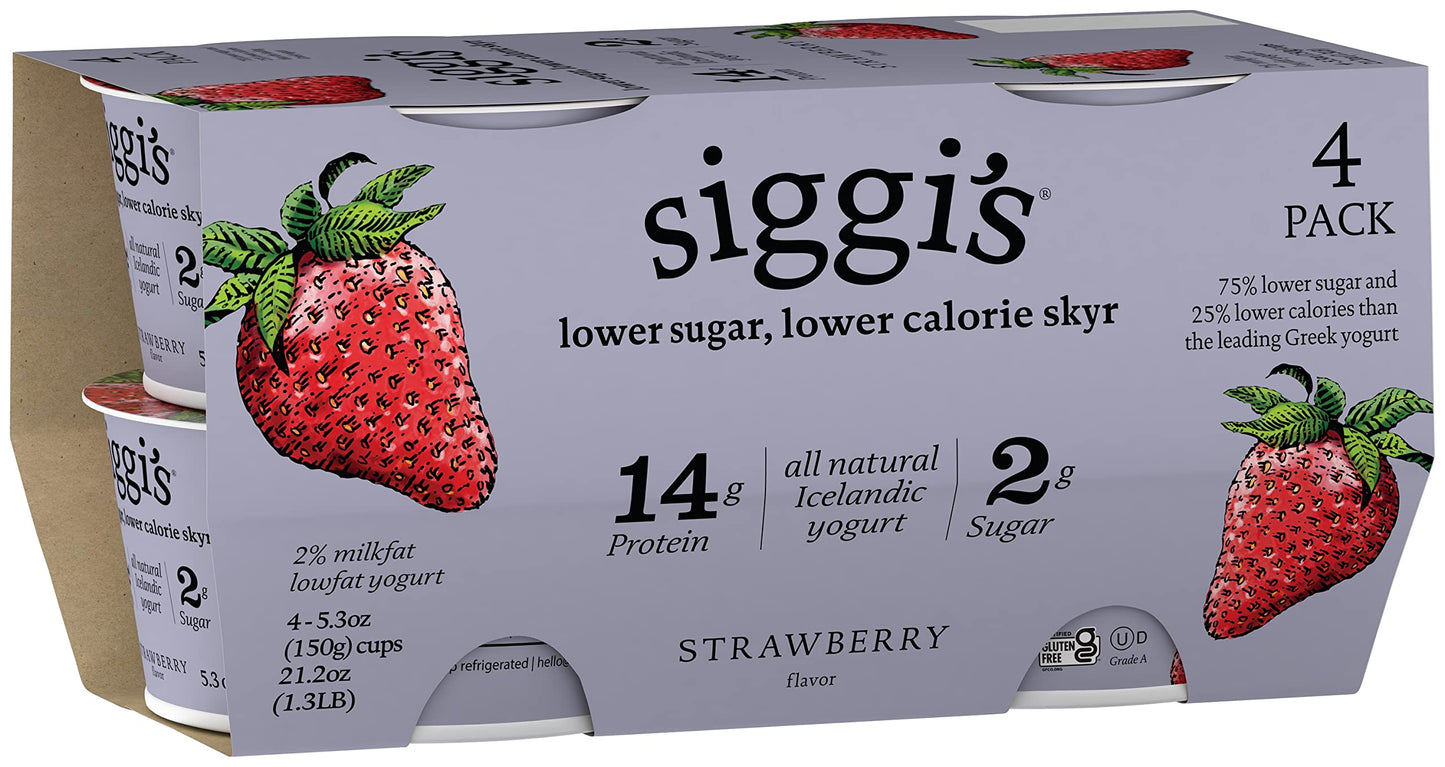 Siggis Yog Strw Skyr 4Pk (4X4.00)