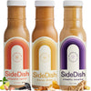 SideDish Salad Dressing Variety Pack, 3 Flavors (Chipotle Ranch, Creamy Sesame, Honey Dijon), 8 Fl Oz, Gluten Free, Dairy Free