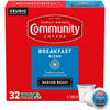Community Coffee Breakfast Blend Medium Roast Single Serve Keurig K-Cup Pods 32 Ct Box