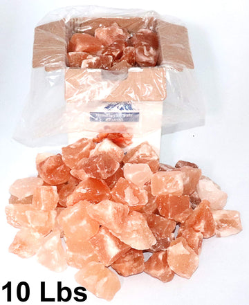 Spantik Himalayan Pink Salt Chunks 10 Lbs Bag 100% Authentic Pure Natural Rock Stones W 84 Traces Of Minerals Crystals | 1 .5 To