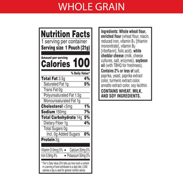 Cheez-It Baked Snack Cheese Crackers, made with 9g Whole Grain, .75oz (175 count)