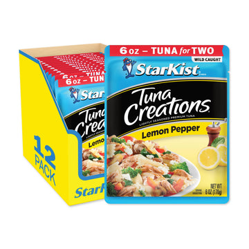 StarKist Tuna Creations, Lemon Pepper, 6.0 oz Pouch, Pack of 12