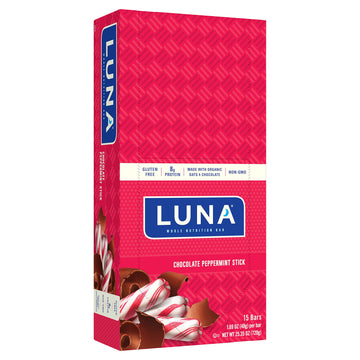 Luna Bar - Gluten Free Snack Bars - Chocolate Peppermint Stick -8G Of Protein - Non-Gmo - Plant-Based Wholesome Snacking - On Th