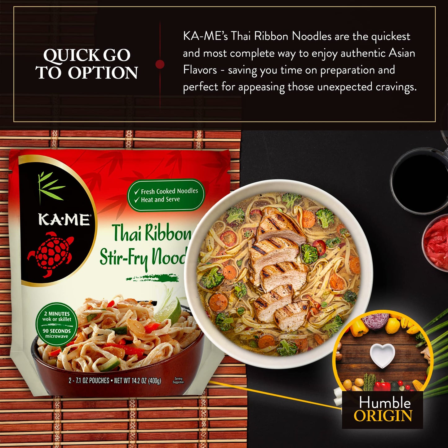 Ka'Me Thai Rice Stir Fry Noodles - Case Of 6 - 14.2 Oz.