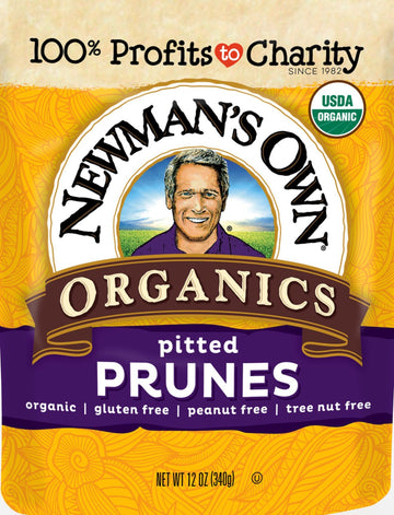 Newman'S Own Organics California Prunes, 12-Ounce Pouches (Pack Of 6)