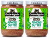 Once Again Organic Crunchy Almond Butter, 16Oz - Lightly Toasted - Salt Free, Unsweetened - Usda Organic, Gluten Free Certified, Peanut Free, Vegan, Kosher, Paleo - Glass Jar (2 Pack)