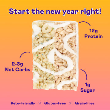 Magic Spoon High Protein Keto Cereal Bars - 8 Birthday Cake & 8 Strawberry Milkshake, Gluten Free, 1 Count (Pack of 4)