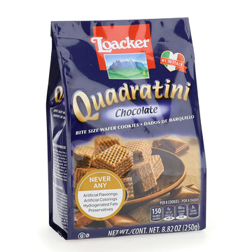 Loacker Quadratini Chocolate Wafer Cookies, 8.82 Ounce