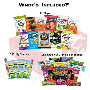 Snack Box Healthy Snack Assortment Variety Care Package (40 Count) | Halloween, Employee Appreciation, Office, Breakroom, Teache