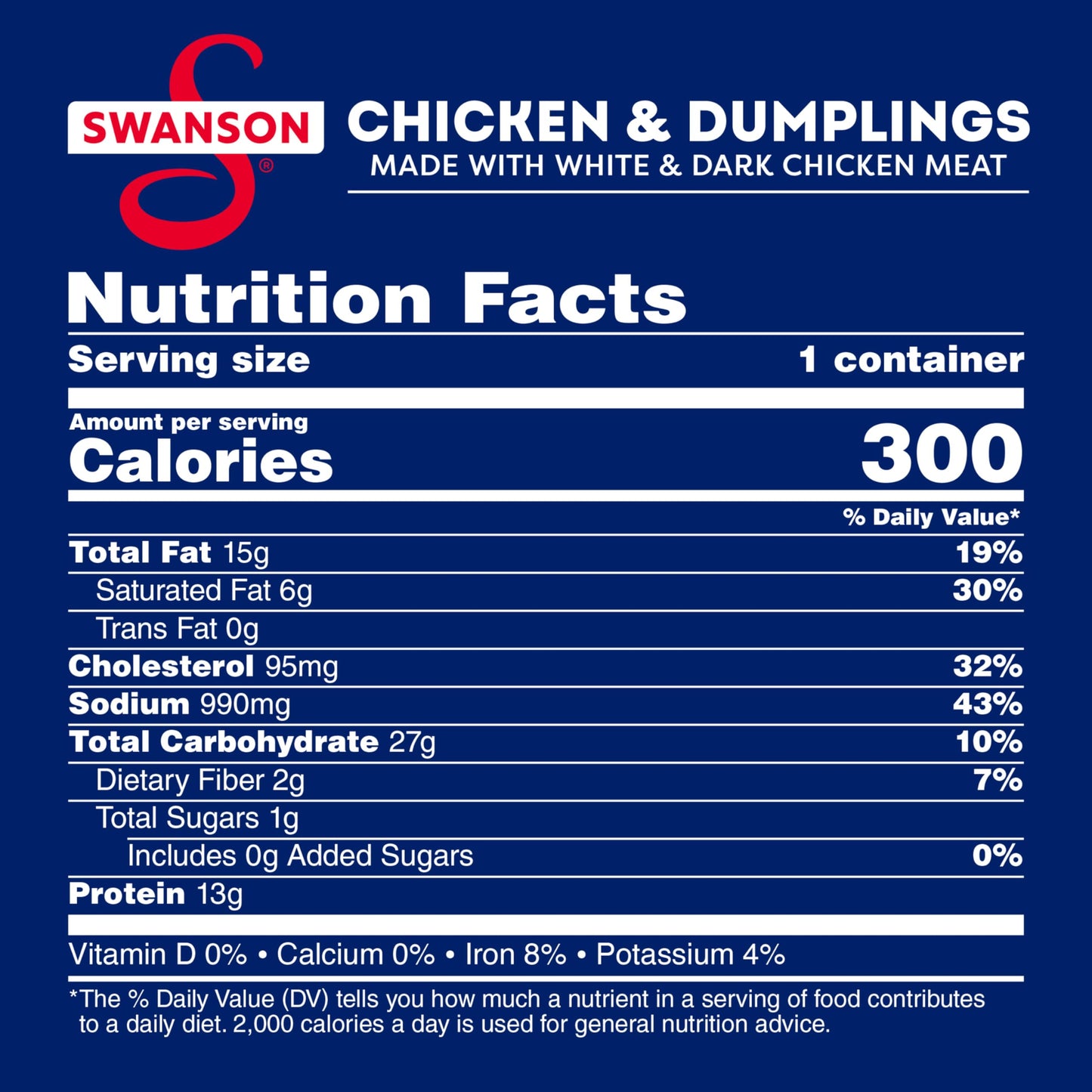 Swanson Canned Chicken And Dumplings With White And Dark Chicken Meat, 10.5 Oz Can (Case Of 12)