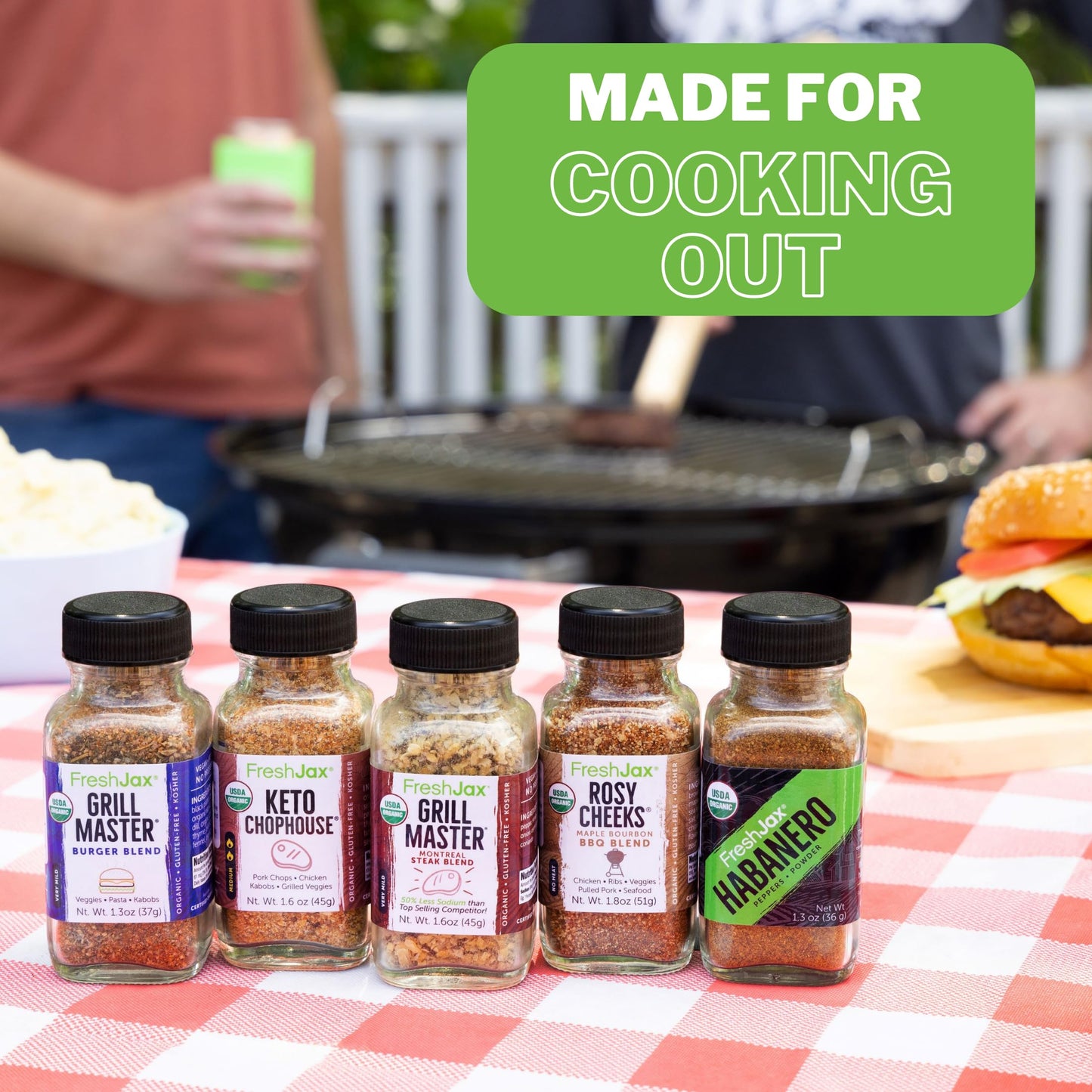 Freshjax Organic Spices - Cook-Out Gift Pack (Set Of 5)