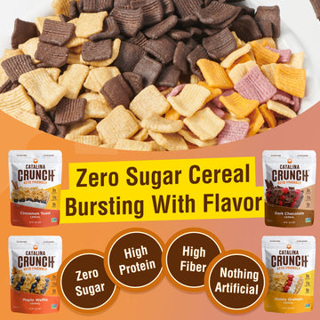 Catalina Crunch Keto Protein Cereal Variety Pack (6 Flavors) | Low Carb, Zero Sugar, Gluten Free, Fiber | Keto Snacks, Vegan Sna
