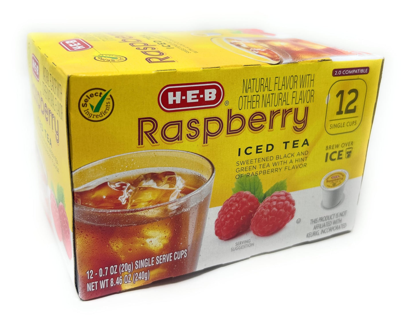 HEB Raspberry Iced Tea K-Cup Compatible 12 Count - Red