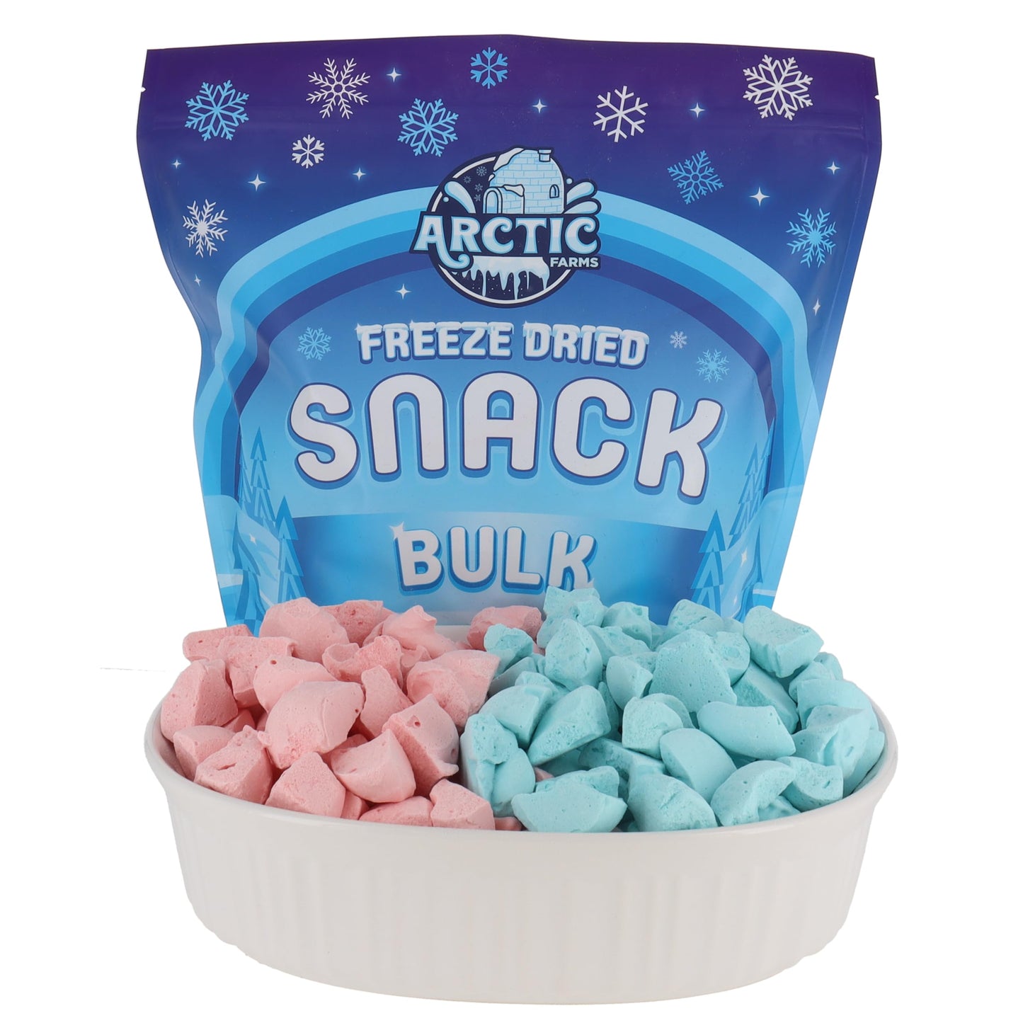 Arctic Farms Freeze Dried Ice Cream Bits Bulk - Does Not Melt (Cotton Candy Mix) (1Lb)