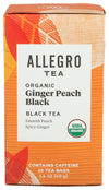 Allegro Tea, Organic Ginger Peach Black Tea Bags, 20 Ct
