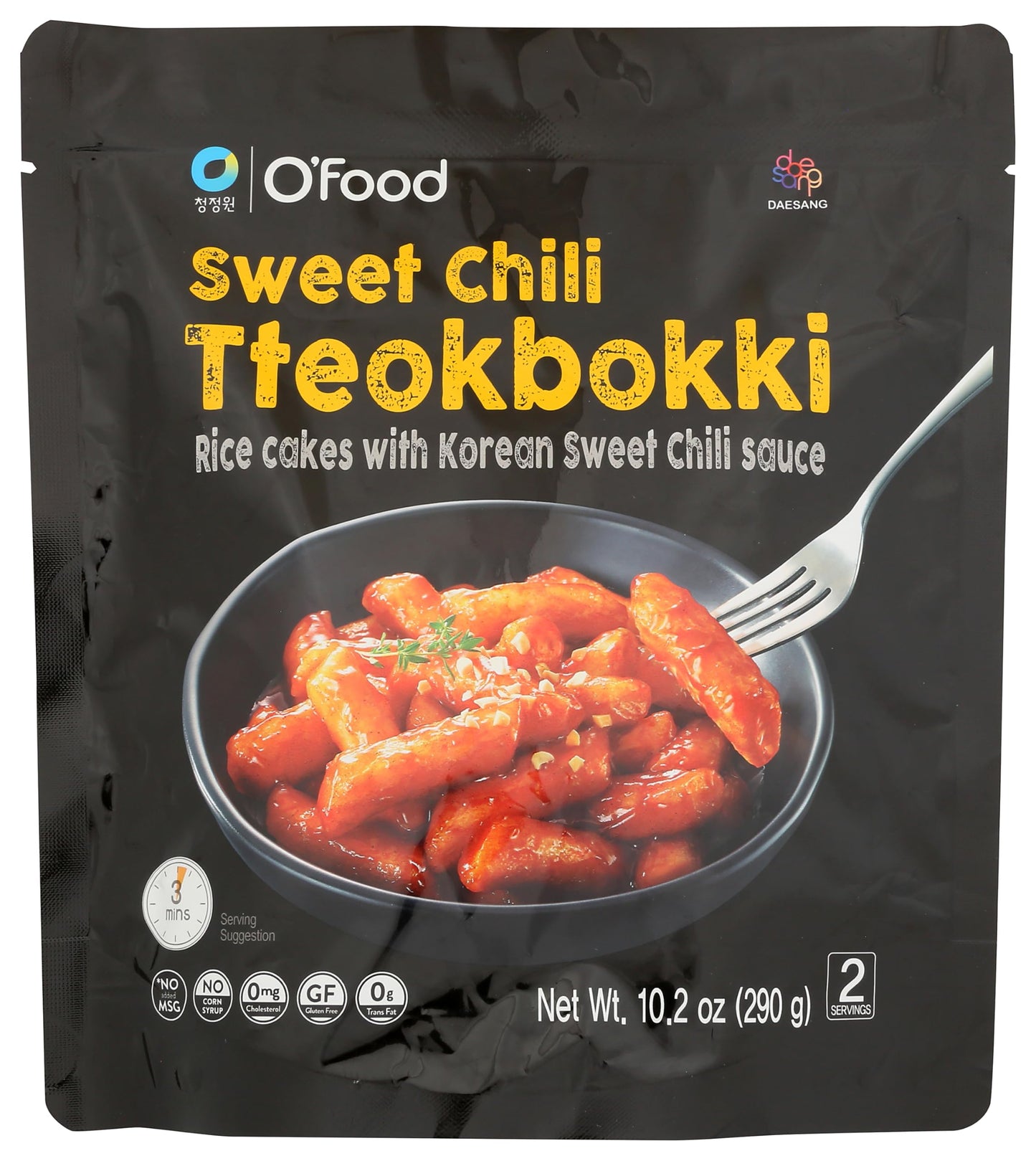 OFood, Tteokbokki Rice Cakes with Sauce Sweet Chili, 10.2 Ounce