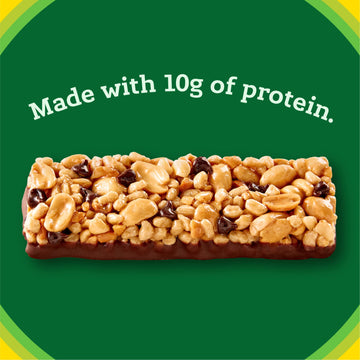 Nature Valley Chewy Protein Granola Bars, Peanut Butter Dark Chocolate, 10 Bars, 14.2 Oz