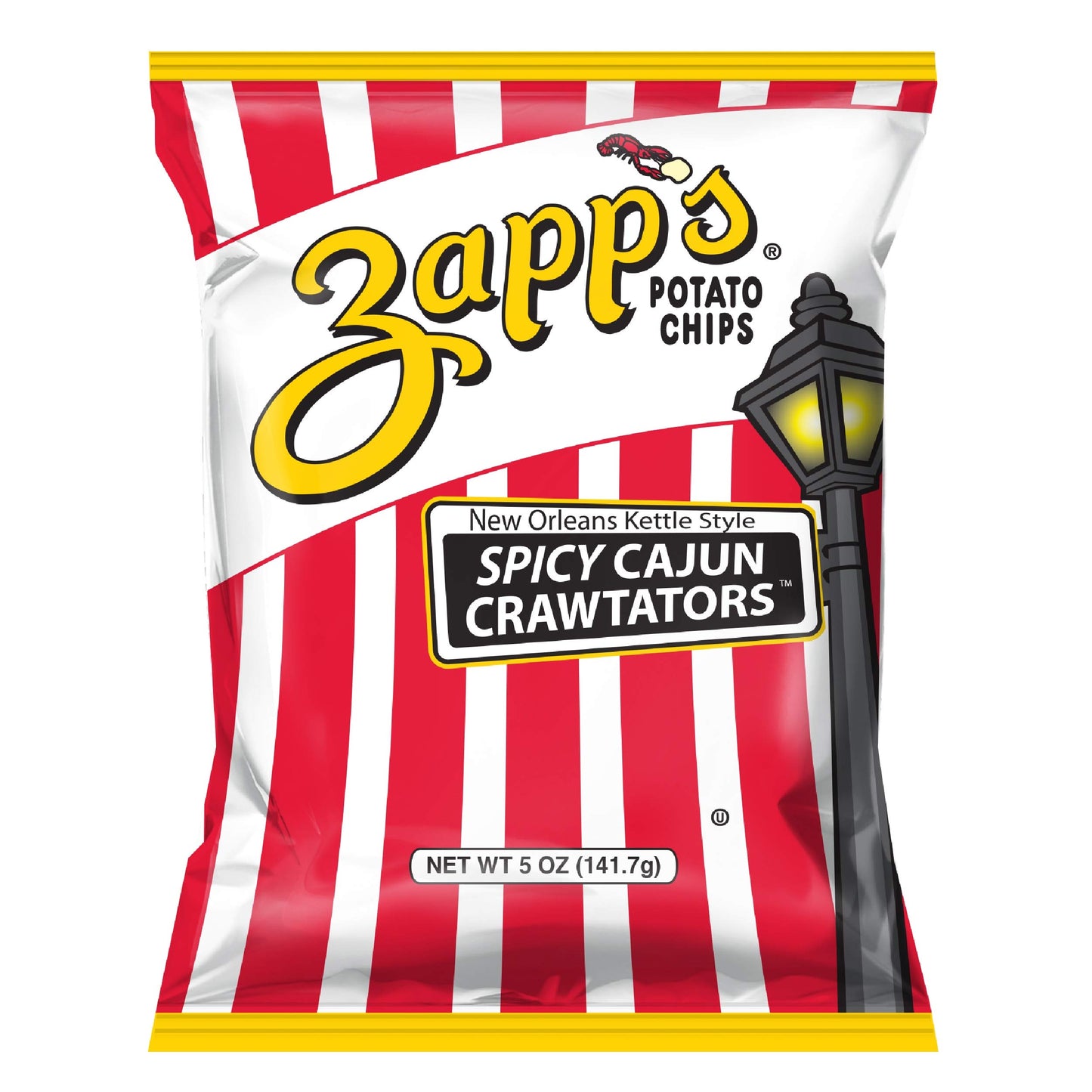 Zapps New Orleans Kettle-Style Potato Chips, Cajun Crawtator - Crunchy Chips with a Spicy Kick, Great for Lunches or Snacking on