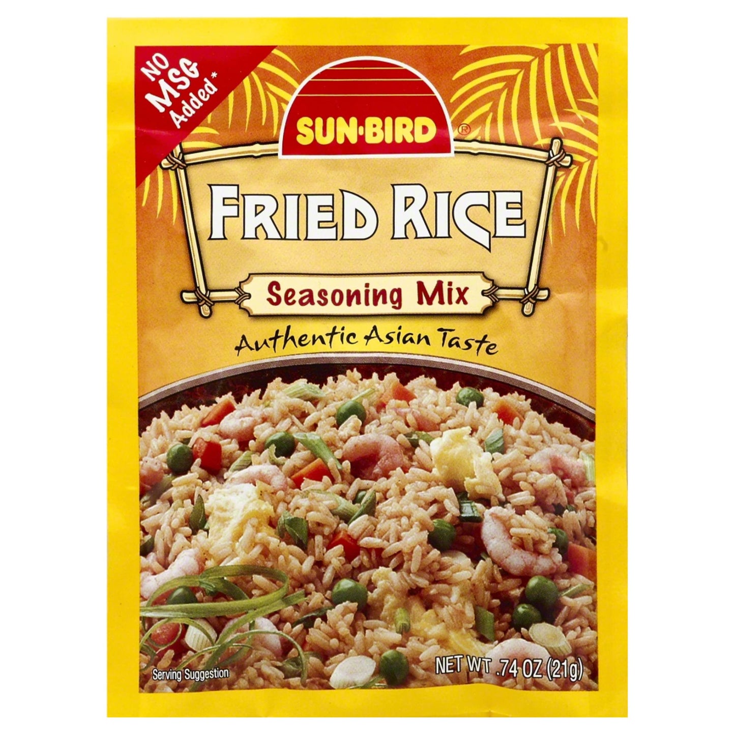 Sunbird Fried Rice Seasoning Mix, No MSG Added, 0.74 Ounces (Pack of 24)