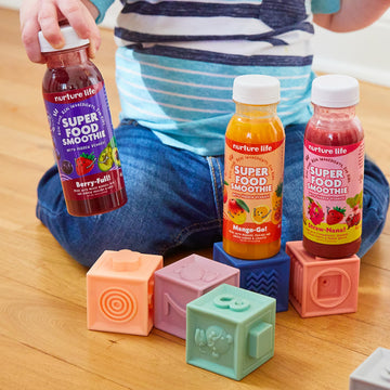 Nurture Life Superfood Smoothies, Healthy Toddler Snacks To-Go w/Hidden Fruits & Veggies, Fruit Smoothies for Kids, No Sugar Add