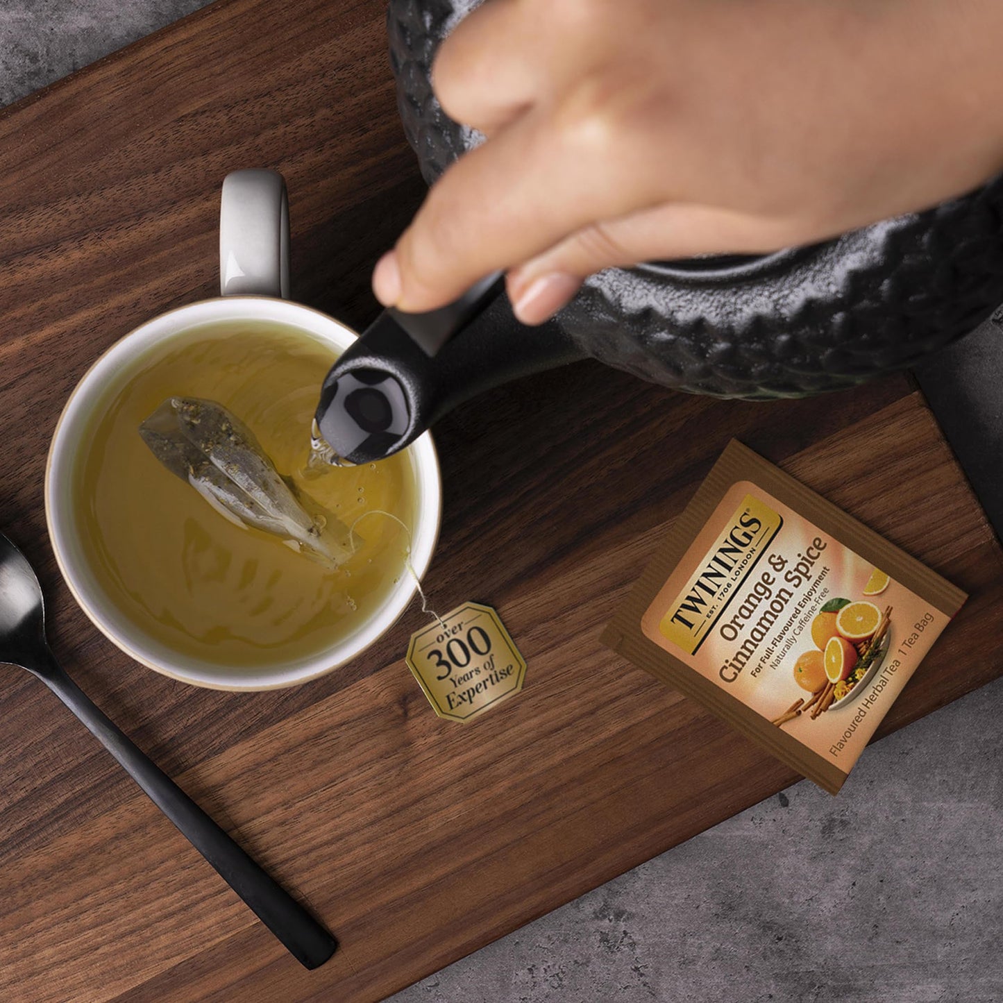 Twinings Herbal Tea Bags - Orange & Cinnamon Spice, Naturally Caffeine-Free, 20 Count, Individually Wrapped