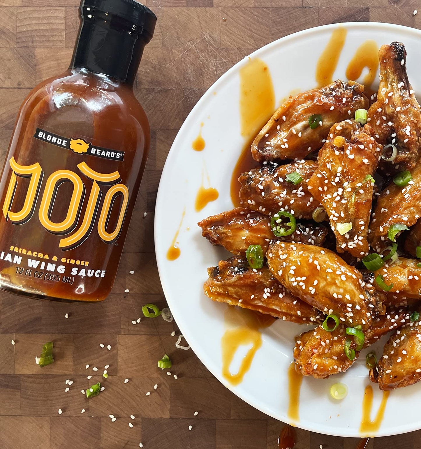 Blonde Beard'S Dojo Asian Wing Sauce (Mild) - With Our Homemade Sriracha, Tamari (Gluten Free Soy Sauce), Ginger & Sesame. Try W