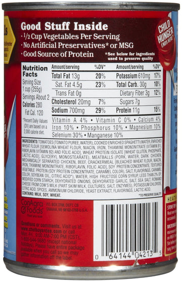 Chef Boyardee Jumbo Spaghetti & Meatballs - 15 Oz