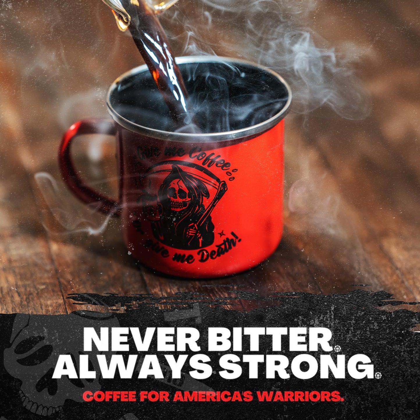Blackout Coffee Morning Reaper Ground Coffee - Medium Roast, Bold & Strong Flavor - Freshly Roasted 12oz Bag, American Made