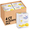 Crystal Light Single Serve Lemonade Naturally Flavored With Other Natural Flavors, Powdered Drink Mix, 120 Per Case, 4 Boxes Of 30 On-The-Go Packets