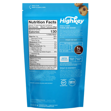 HIGHKEY Mini Cookies, 12 OZ - Delicious Low Carb Snack, Keto-Friendly Treat, Gluten-Free, Perfect for On-the-Go Indulgence